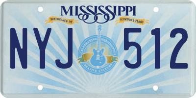 MS license plate NYJ512