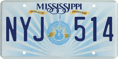 MS license plate NYJ514