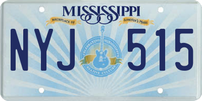 MS license plate NYJ515