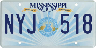 MS license plate NYJ518
