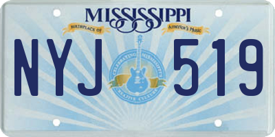 MS license plate NYJ519