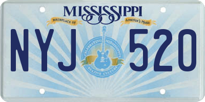 MS license plate NYJ520