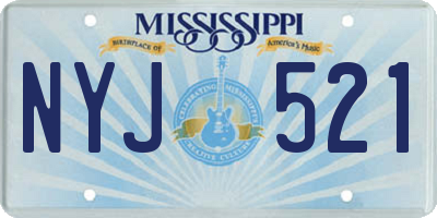 MS license plate NYJ521