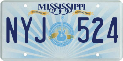 MS license plate NYJ524