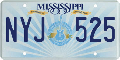 MS license plate NYJ525