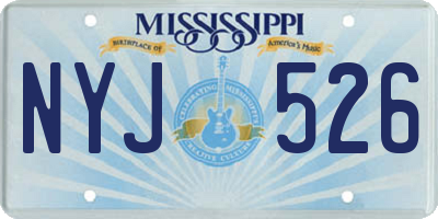 MS license plate NYJ526