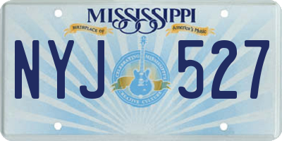MS license plate NYJ527