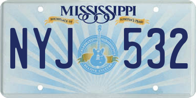 MS license plate NYJ532