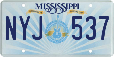 MS license plate NYJ537