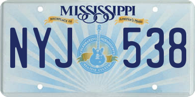 MS license plate NYJ538