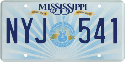 MS license plate NYJ541