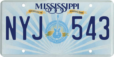 MS license plate NYJ543