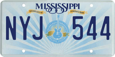 MS license plate NYJ544