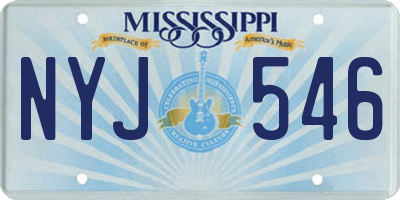 MS license plate NYJ546