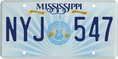 MS license plate NYJ547