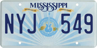 MS license plate NYJ549