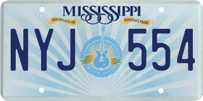 MS license plate NYJ554