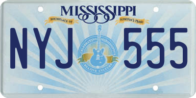 MS license plate NYJ555
