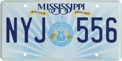MS license plate NYJ556