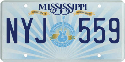 MS license plate NYJ559