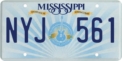 MS license plate NYJ561