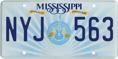 MS license plate NYJ563