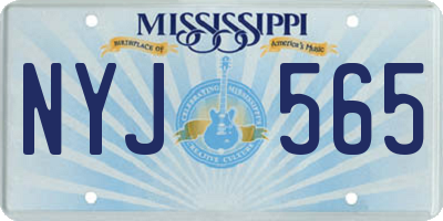 MS license plate NYJ565