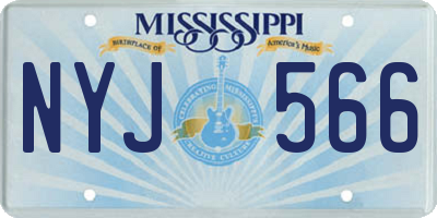 MS license plate NYJ566