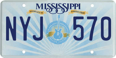 MS license plate NYJ570