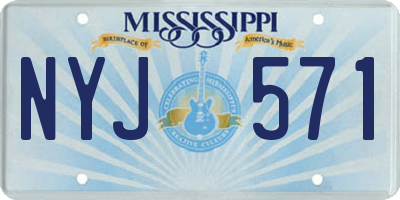 MS license plate NYJ571