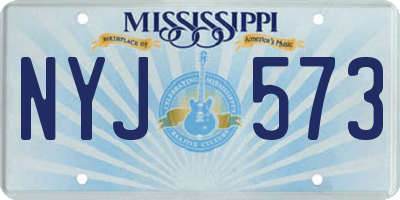MS license plate NYJ573