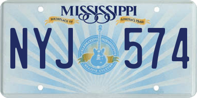 MS license plate NYJ574
