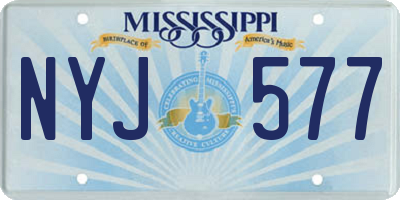 MS license plate NYJ577