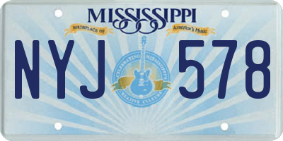 MS license plate NYJ578