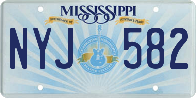 MS license plate NYJ582