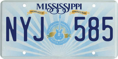 MS license plate NYJ585