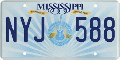 MS license plate NYJ588
