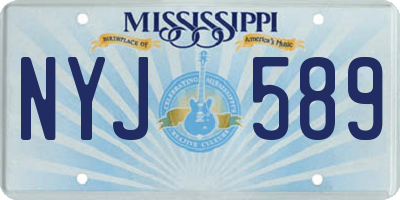 MS license plate NYJ589