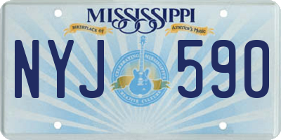 MS license plate NYJ590