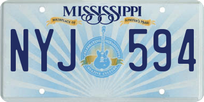 MS license plate NYJ594
