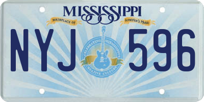MS license plate NYJ596