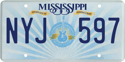 MS license plate NYJ597