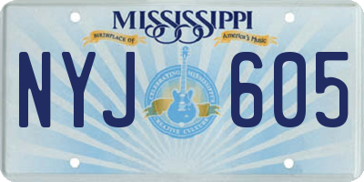MS license plate NYJ605