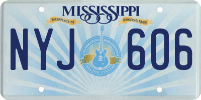 MS license plate NYJ606