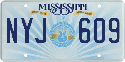 MS license plate NYJ609