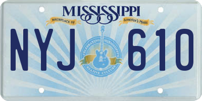MS license plate NYJ610
