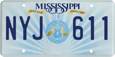 MS license plate NYJ611