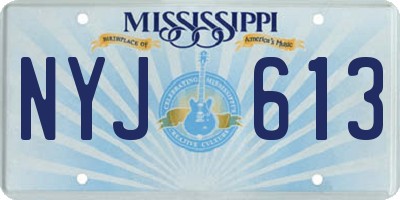 MS license plate NYJ613