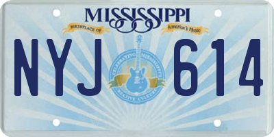 MS license plate NYJ614