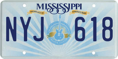 MS license plate NYJ618